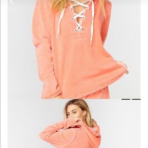 THE LAUNDRY ROOM coral lattice hoodie!!